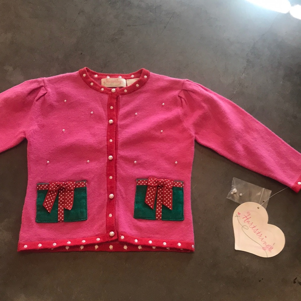 Hartstrings holiday sweater with pearls